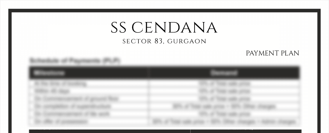 SS Cendana Gurgaon floor plan
